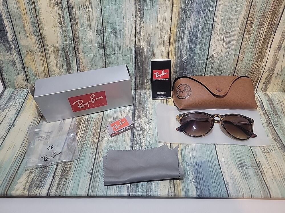 Ray-Ban RB4171 Erika Matted Tortoise Brown Polarized Lens W/ Org Case & Package
